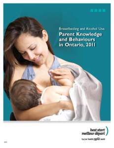 Breastfeeding and alcohol survey cover